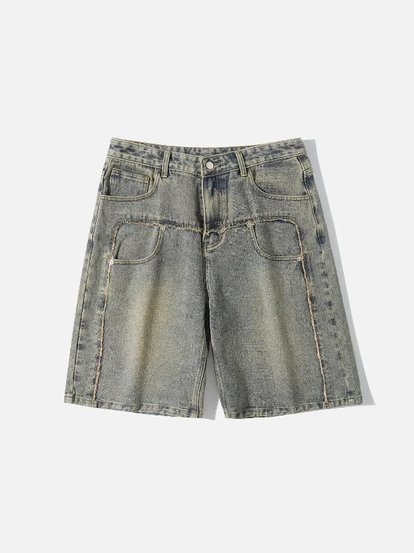 Aelfric Eden Fringe Pocket Patchwork Jorts