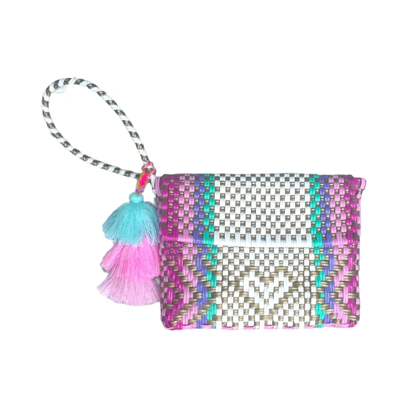 Mini Clutch - Heart Guide in Pink / Aqua Citron