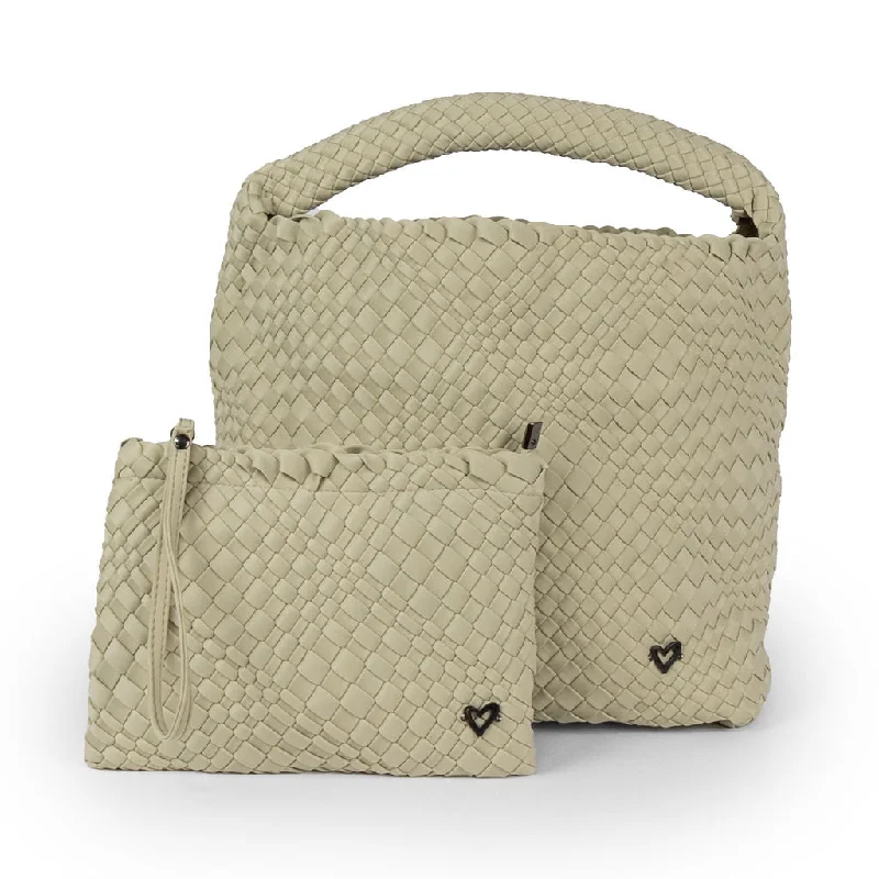 NEW: Langford Woven Hobo Tote - Khaki