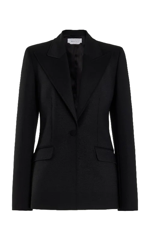 Leiva Blazer in Black Sportswear Wool