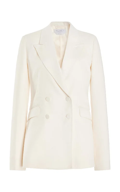 Stephanie Blazer in Ivory Winter Silk