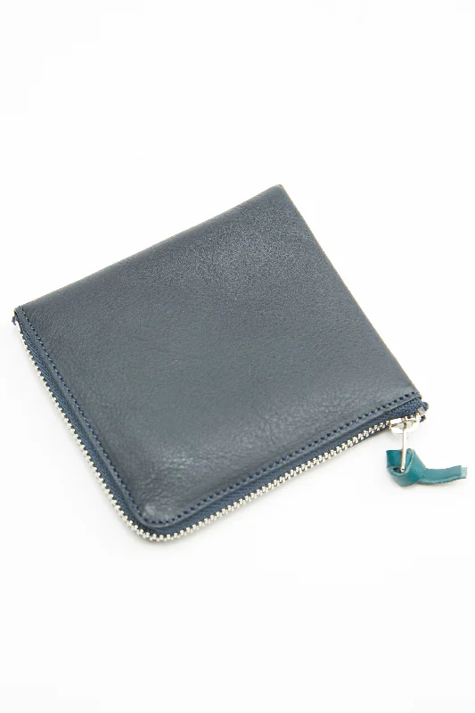 Beams Plus Double Zip Wallet - Navy/Blue