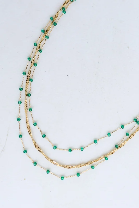 FINAL SALE - McKenna Beaded Layered Necklace