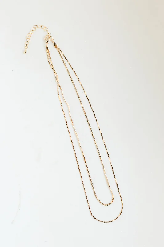 FINAL SALE - Zoey Gold Layered Chain Necklace