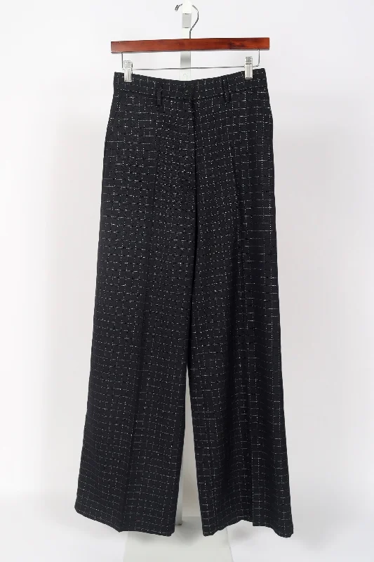 12826_My Pants - Trousers in Check Batavia - Nero