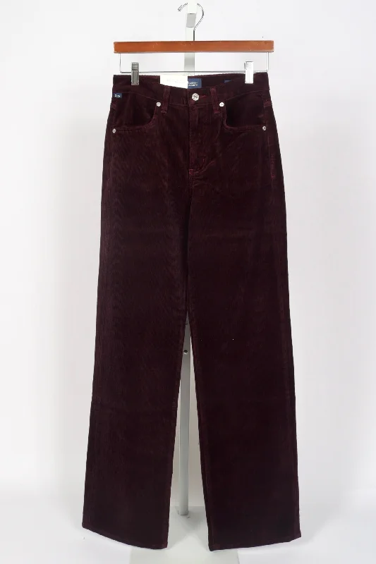 Annina Corduroy 33 Zip Fly Trouser - Bordeaux