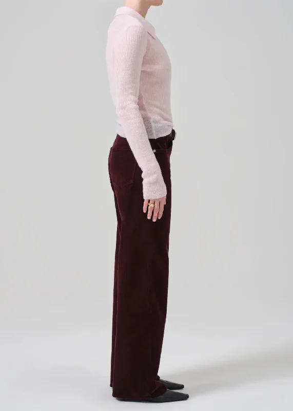 Annina Corduroy 33 Zip Fly Trouser - Bordeaux