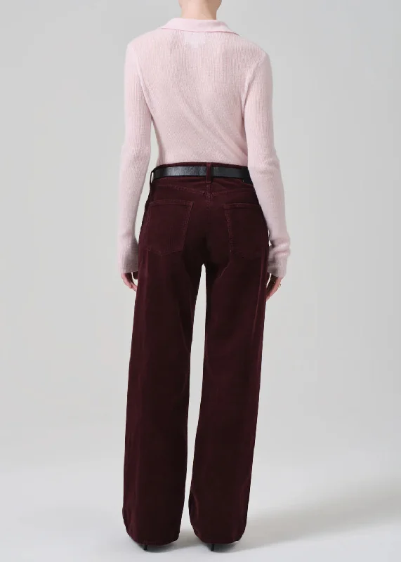 Annina Corduroy 33 Zip Fly Trouser - Bordeaux