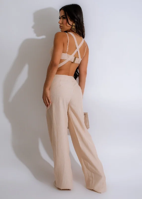 Back It Up Pant Set Nude