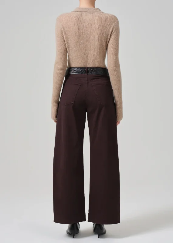 Cara Cropped Pleated Trouser - Clove