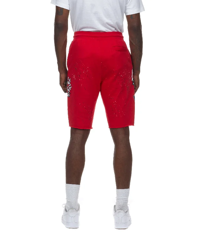 Demon Fleece Shorts - Red