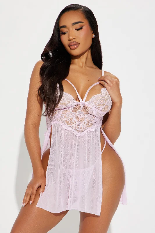 Mesmerizing Muse Lace Babydoll - Blush