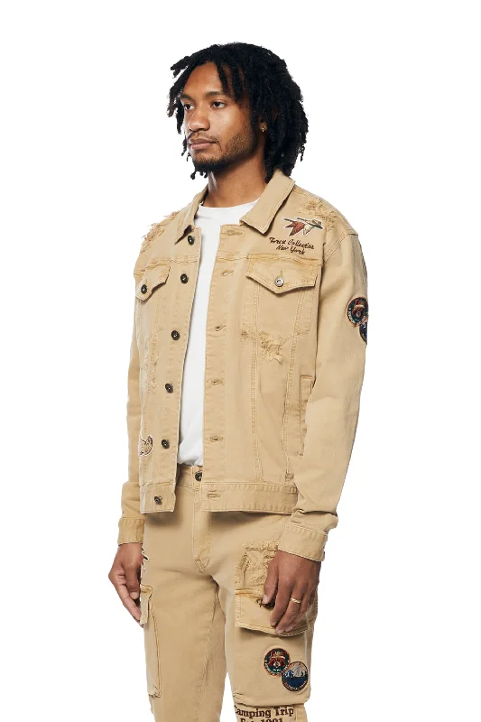 Outdoor Color Jean Jacket - Khaki