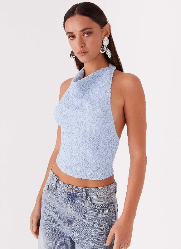 Rhemmy Halterneck Top - Blue