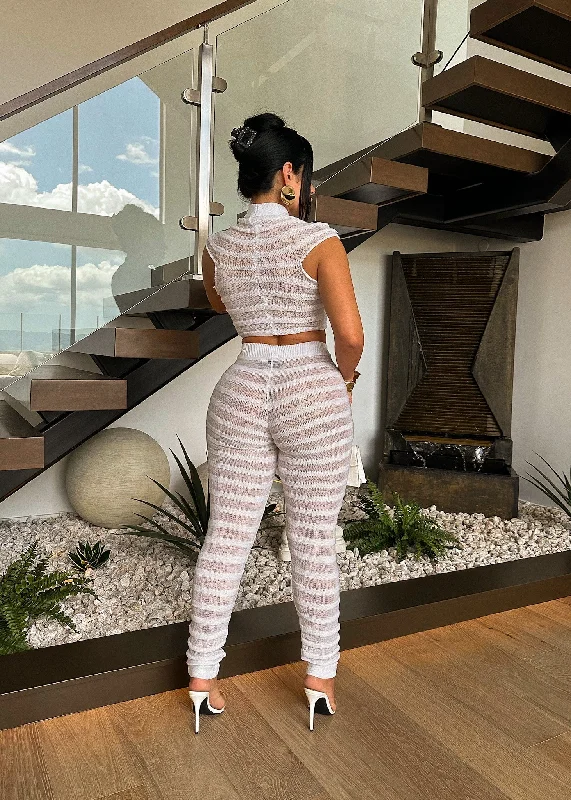 Temptation Knitted Legging Set White