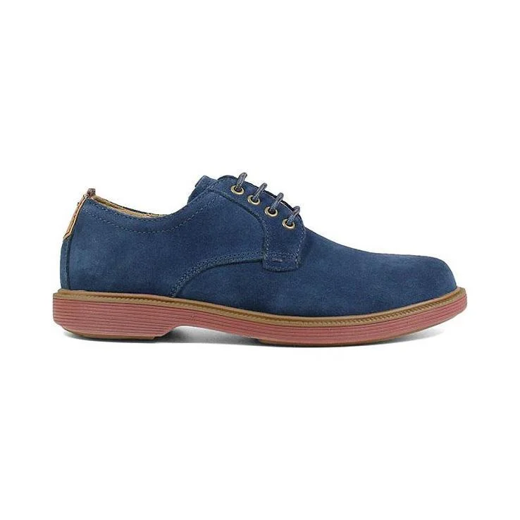 Florsheim Kids Boy's Sapacush Plain Toe Ox Navy Suede/Brick (Sizes 12-3)