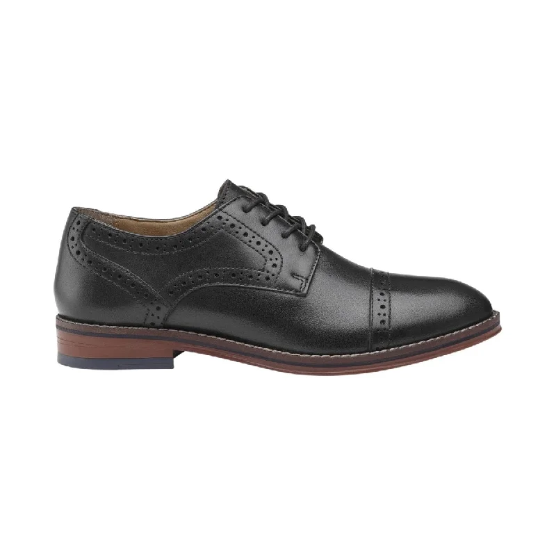 Johnston & Murphy Boy's (Grade School) Upton Conard Cap Toe Black