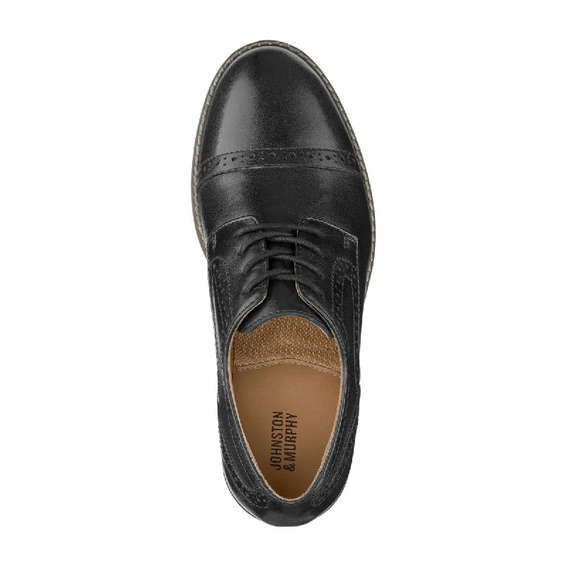 Johnston & Murphy Boy's (Grade School) Upton Conard Cap Toe Black