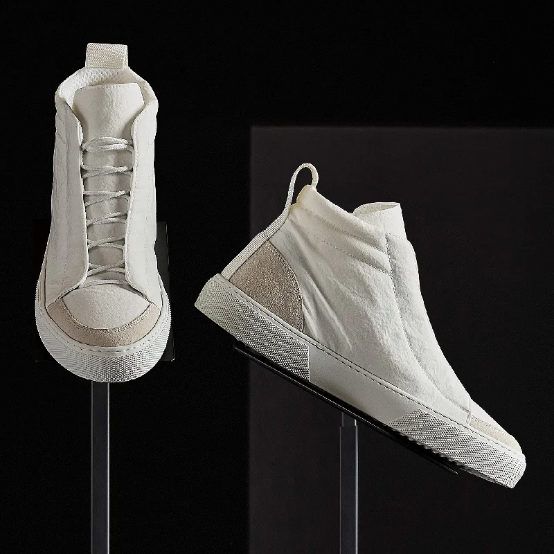 Women's Solstice High Top Skate Sneaker - White/Taupe