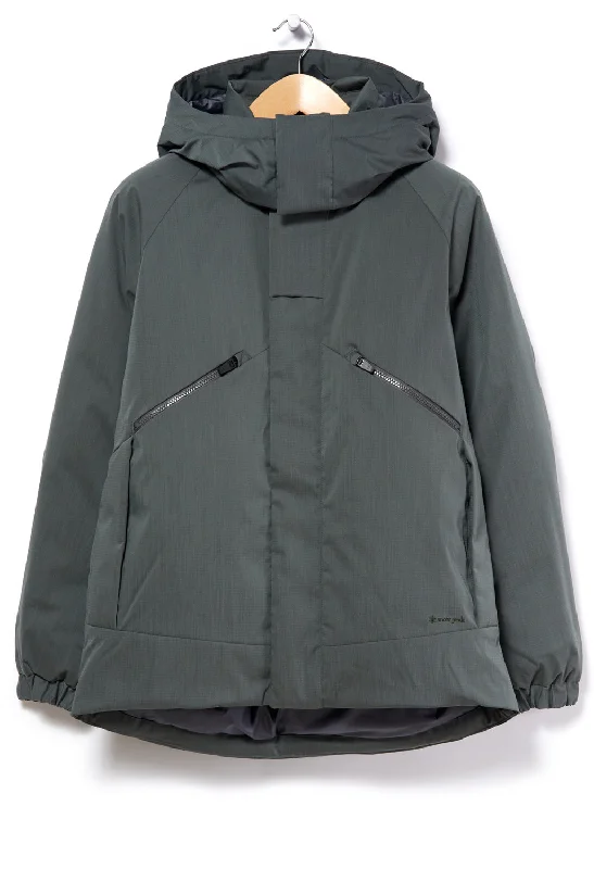 Men's Coats with Patchwork DesignsSnow Peak Men's FR 2L Down Jacket - Forest Green